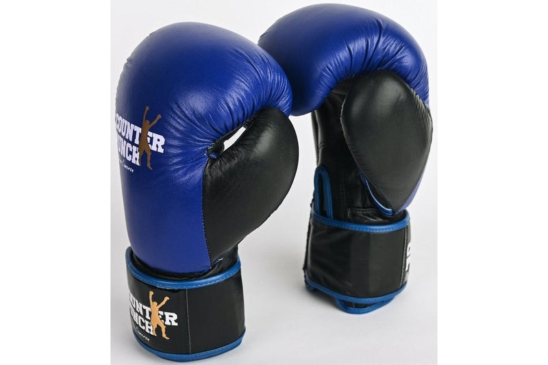 Counterpunch Premium Leather Boxing Gloves - Blue - 10oz