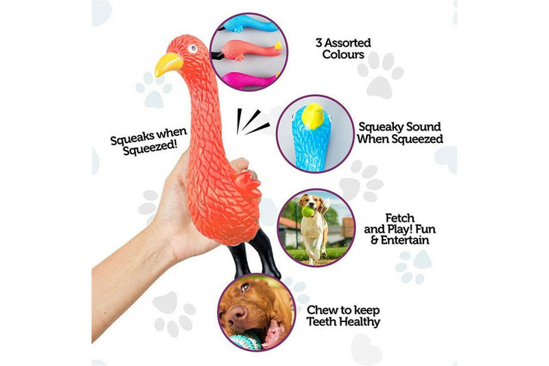 Costcom Pet Dog Squeaky Puppy Chew Squeaker Dental Teeth Clean Bite Training Funny Toy 23cm