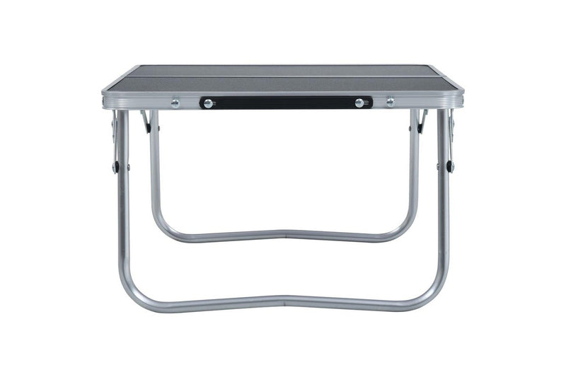 Folding Camping Table Grey Aluminium 60x40 cm vidaXL