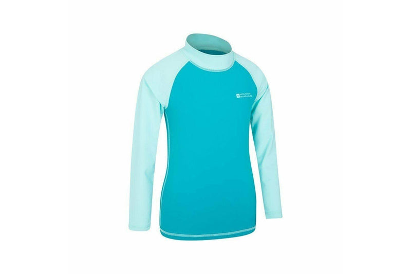 Mountain Warehouse Childrens/Kids Long-Sleeved Rash Top (Teal) (3-4 Years)