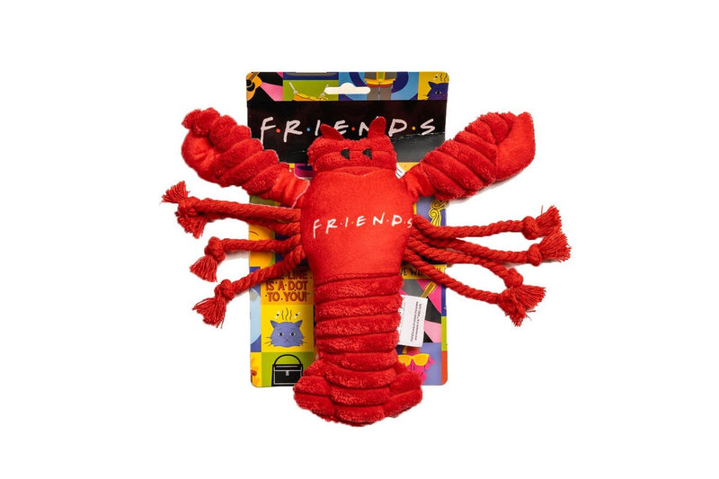 2x Friends Lobster Soft Plush Squeaking Dog Interactive Fun Play Toy 20cm Red