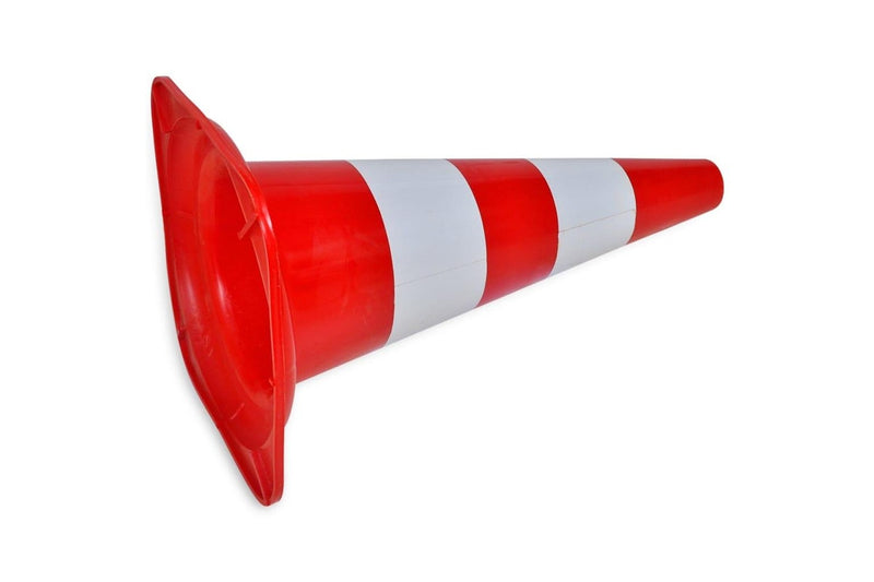 10 Reflective Traffic Cones Red And White 50 Cm Safety Cones Posts Barriers