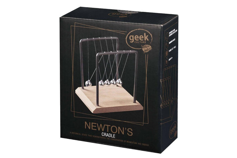 Geek Culture Newton's Cradle Balls Science Toy Home Office Desk Accessory 14cm