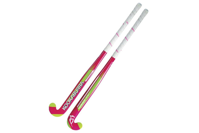 Kookaburra Crush Wood 36'' Long Light-Weight Field Hockey Stick Pink Green