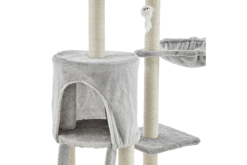 Zoomies Cat Scratching Post Tree 142cm -Grey