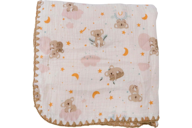 2x LVD Blanket Wrap Koalas Home Nursery Decor Decor Children Baby 100x100cm