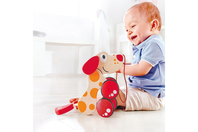 Hape Pepe Wooden Push & Pull Along Dog Animal Baby Toddler Fun Play Toy 12m+