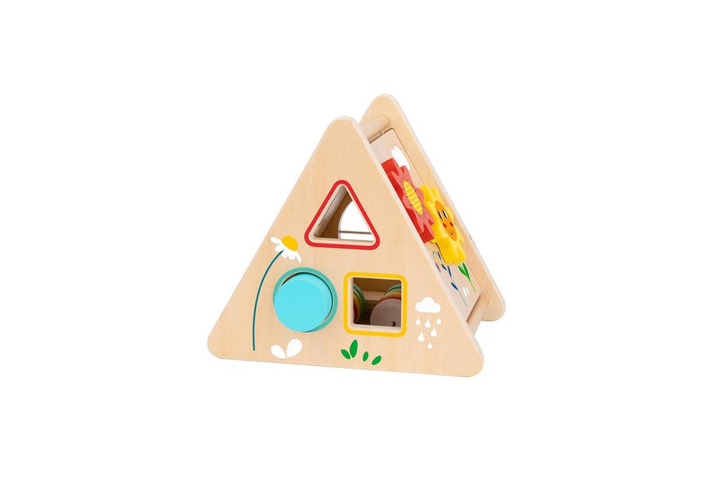 4pc Tooky Toy Toddler Kids Wooden Activity Triangle Block Learning Puzzle 12m+