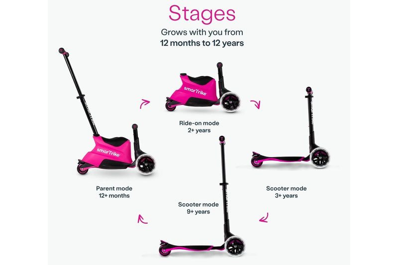 Smartrike XScooter + RideOn - Pink