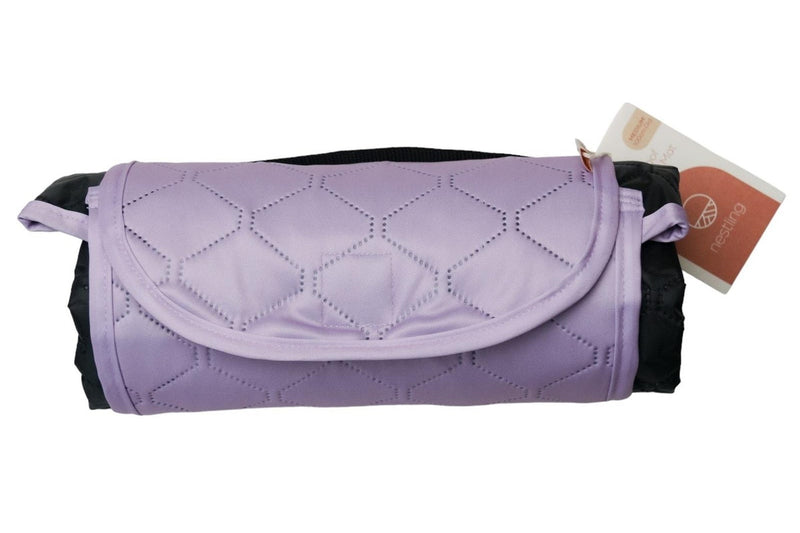 Nestling: Medium Waterproof Quilted Play Mat - Lilac