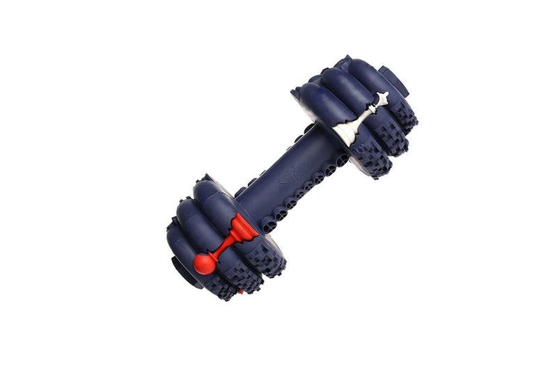 2x Petopia Ultra Tough 11cm Rubber Dumb Dumbbell Dog Toy Treat Reward Small Asst