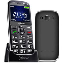 Melefon Cell Phone for Seniors 4G/LTE Unlocked, Big Button, Rugged, Big Speaker, CE Certified, 1600mAh Battery, 4G Senior Mobile Phone with Charging Dock