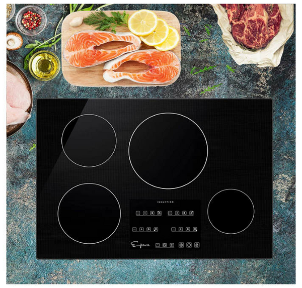 Empava 30Electric Induction Cooktop with 4 Booster Burners Smooth Surface Black Tempered Glass - Layaway AU