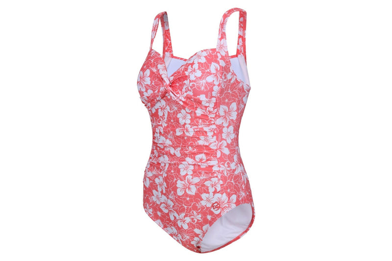 Regatta Womens/Ladies Sakari Hibiscus Tummy Control One Piece Swimsuit (Peach Bloom) (10 UK)