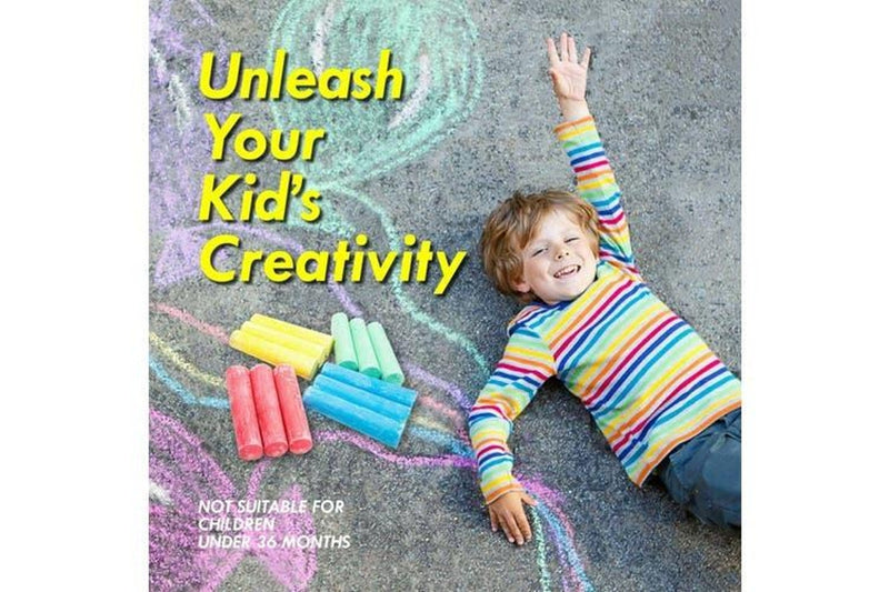 Costcom 24PCE Durable Chalk Jumbo Coloured Value Pack Creative Kids Fun Bright Artistic