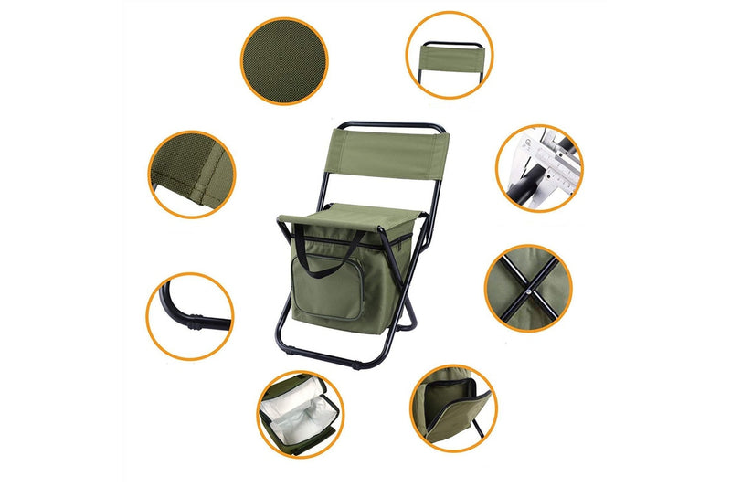 Ape Basics Foldable Camping Fishing Chair - Green