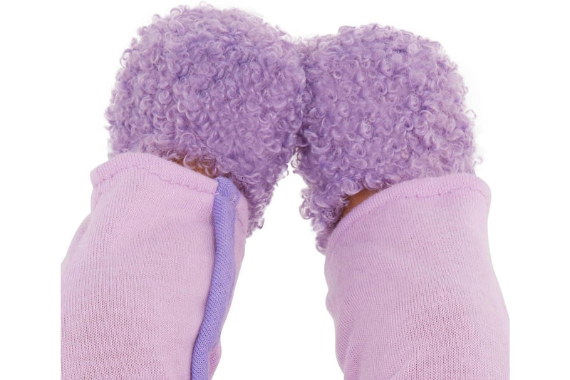 LullaBaby: 14" Outfit - Purple Onesie with Slippers