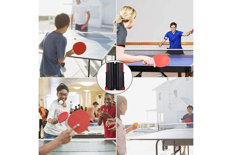 Table Tennis Kit Ping Pong Retractable Net Rack Portable Sports Training Indoor