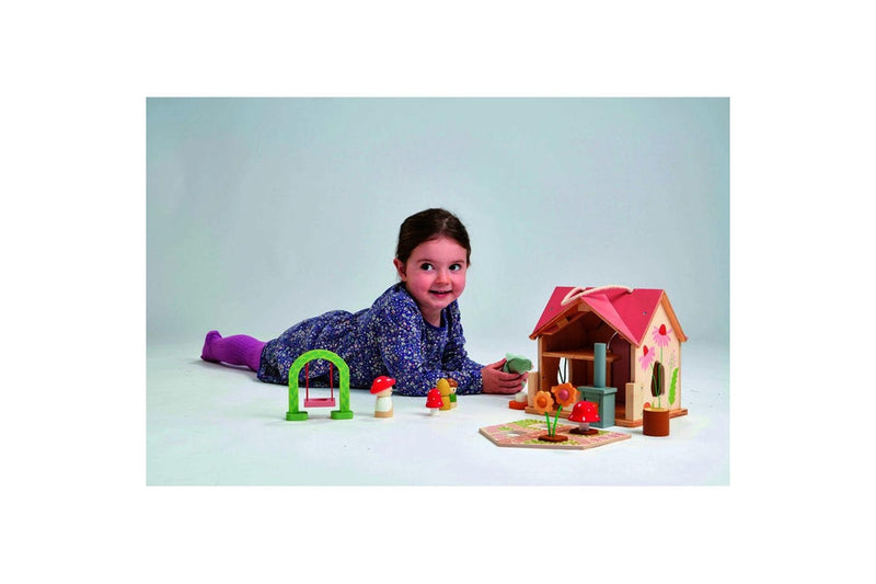 Tender Leaf Toys 42cm Merrywood Rosewood Cottage Wooden Toy Set Kids Children 3+