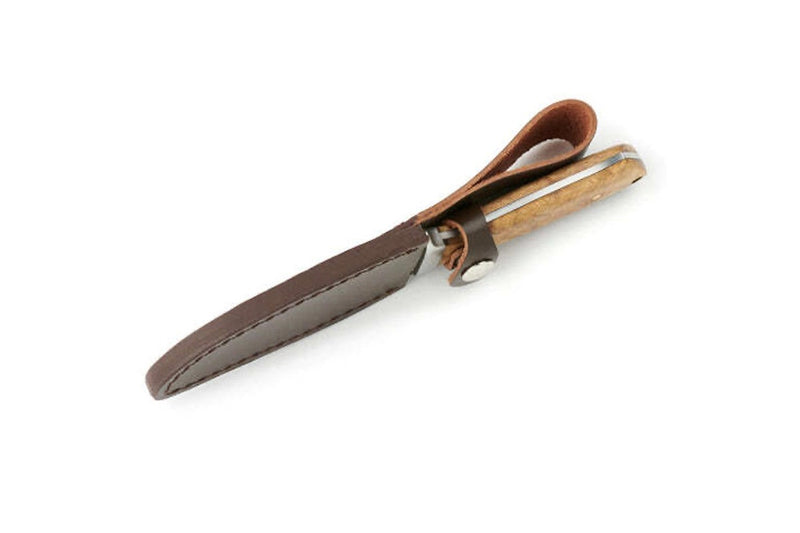 Whitby Knives Walnut Handle Survival Camping SS Knife w Sheath - 3.5'' Blade