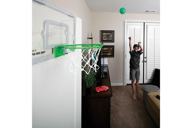 SKLZ Pro Mini 45.72cm Basketball Hoop Backboard w Ball Midnight Glow In The Dark