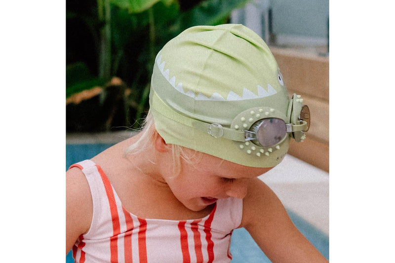 Sunnylife: Kids Swim Goggles - Cookie The Croc Khaki