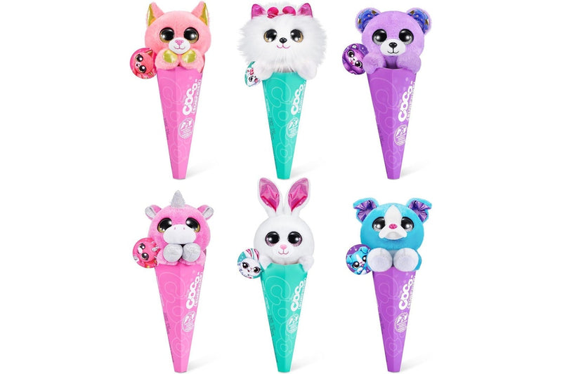 2x Zuru Coco Surprise Classic Cone Plush Kids Children Toy Fun Play Assorted 3+