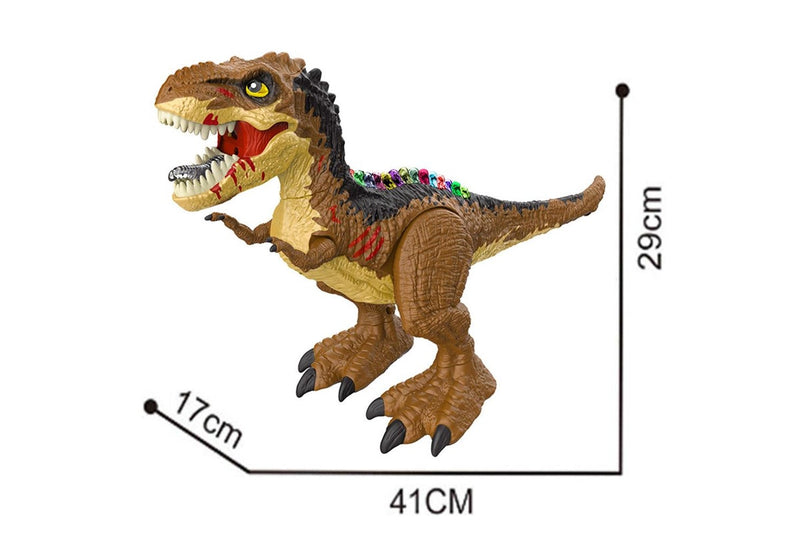 Remote Control T-rex Dinosaur Toy Realistic Tyrannosaurus Toys Gift for Kids Boys Girls-Brown