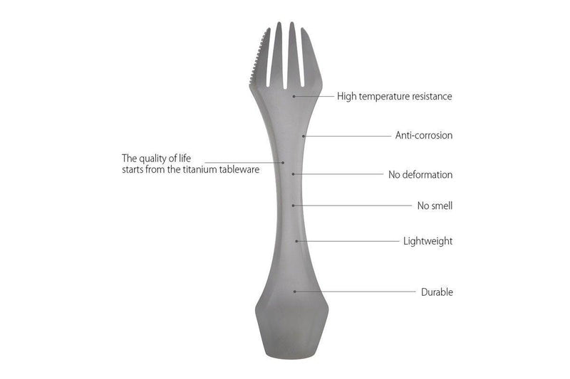 Spoon Fork Picnic Outdoor Traveling Camping Cutlery Titanium Spork Camping Cooking Utensils