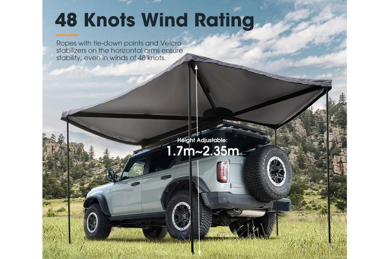 San Hima 270 Degree Free-Standing Awning 600D Double-Ripstop Oxford UPF50+ 4X4