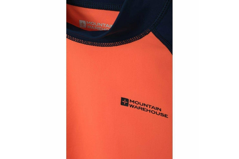 Mountain Warehouse Childrens/Kids Long-Sleeved Rash Top (Bright Orange) (11-12 Years)