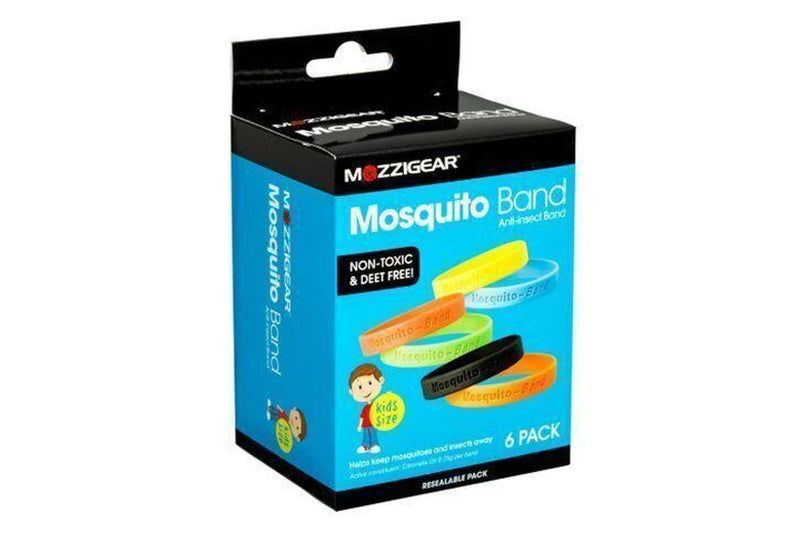 6x Mozzigear Anti Insect Mosquito Kids Wrist Band Repellent Repellant BULK