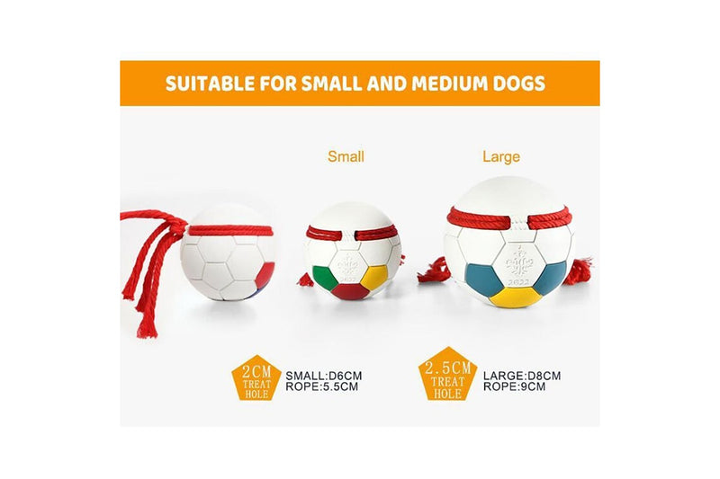 2x Petopia Ultra Tough 6cm Rubber Football Game Dog Toy Chew Treat Reward Small