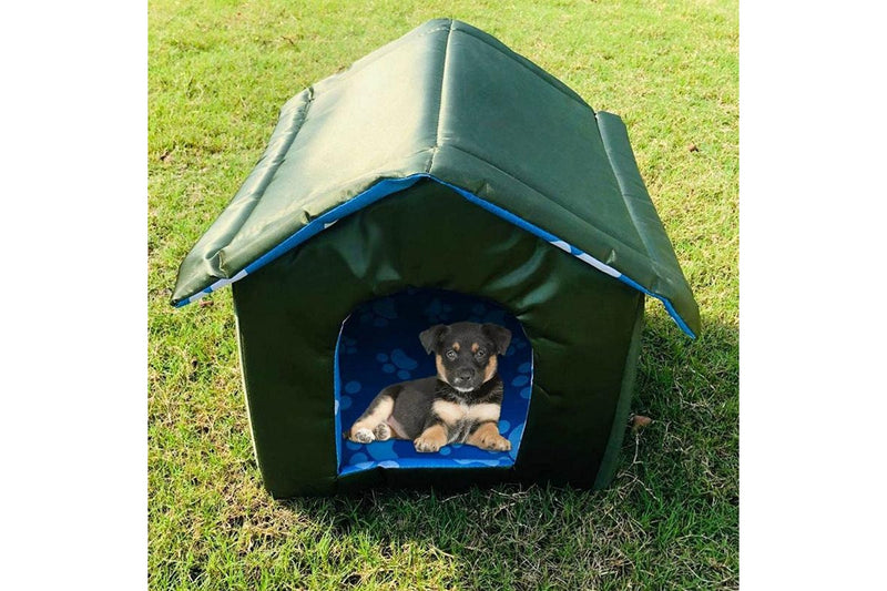 Portable Waterproof & Cold-Proof Warm Pet House - Medium Green