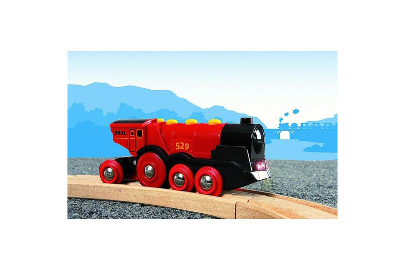 Brio Mighty Red Action Locomotive Childrens Interactive Pretend Play Toy 3+