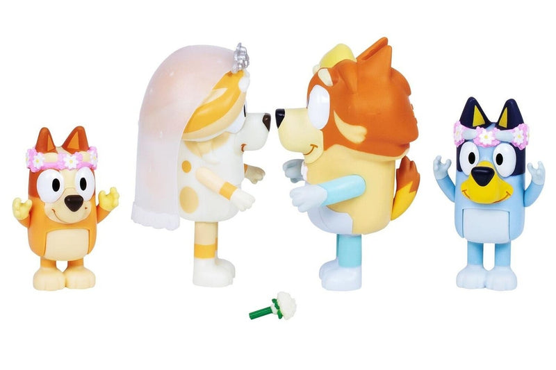 Bluey: Figure 4-Pack - Wedding Time!