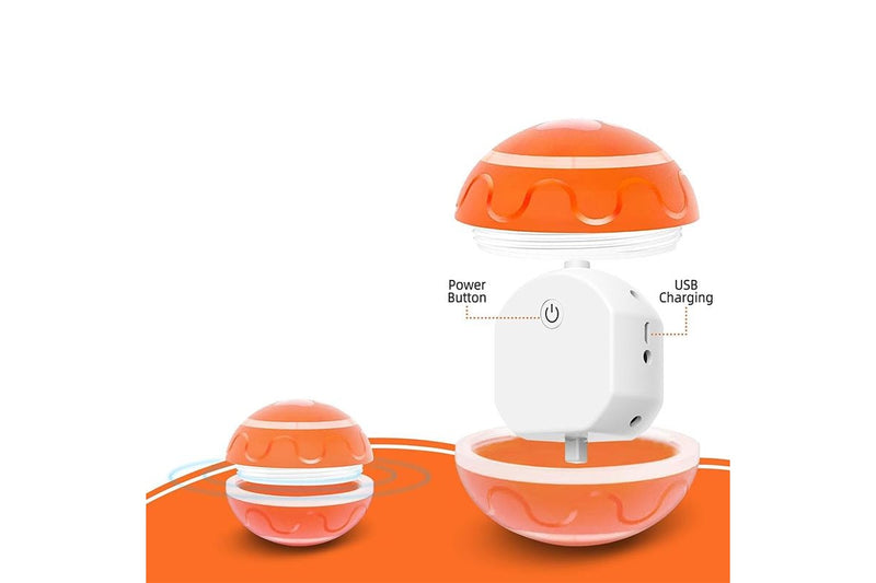 PETSWOL Automatic Rolling Pet Ball - Orange