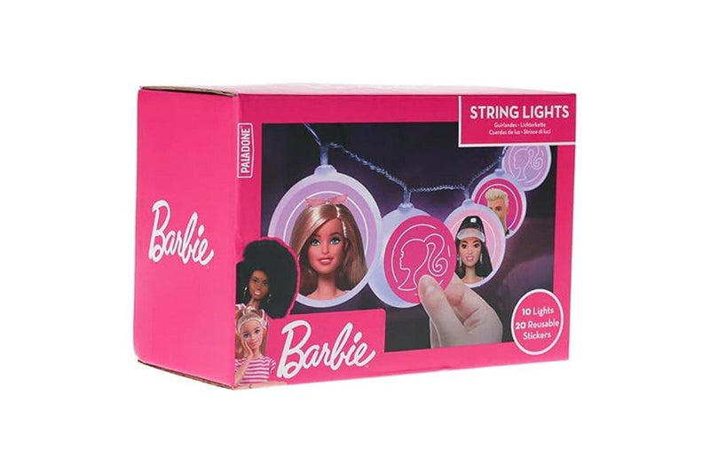 Barbie Doll Kids Childrens Pink Bedroom String Glow Lights With Stickers 6+