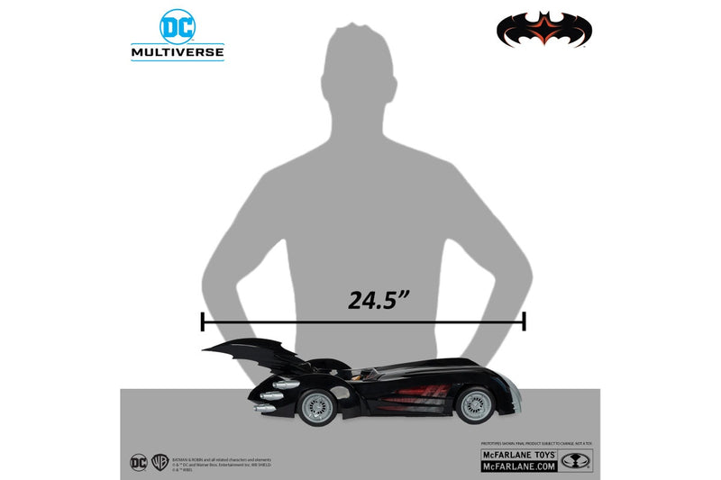 DC Multiverse: Batmobile (Batman & Robin) w/Lights and Sound - 24.5" Vehicle