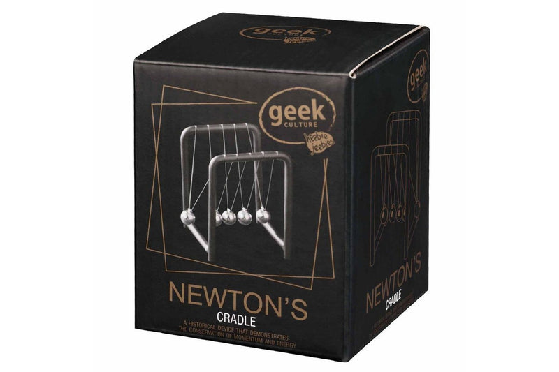 2x Geek Culture Newton's Cradle Balls Science Toy Home Office Desk Accessory 9cm