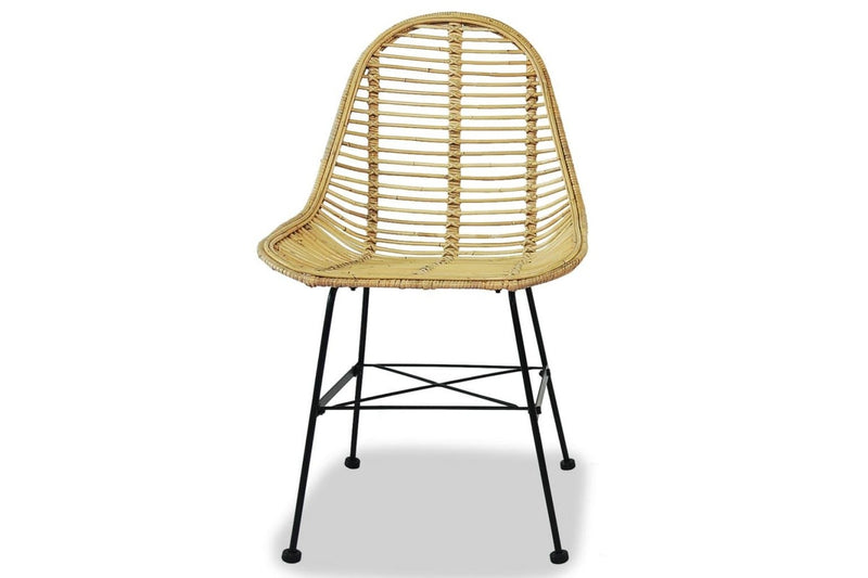 4 Pcs Natural Rattan Dining Chairs