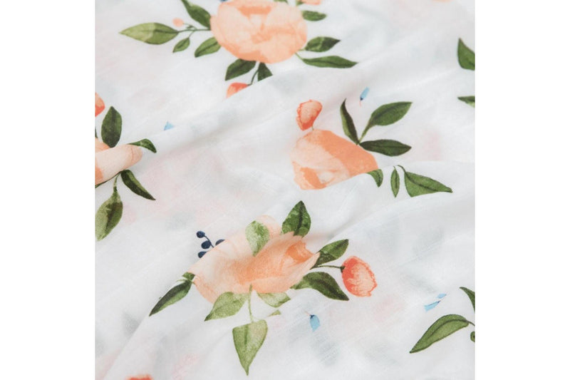 Little Unicorn: Pillowcase Set - Watercolour Roses Grande (2 Pack)