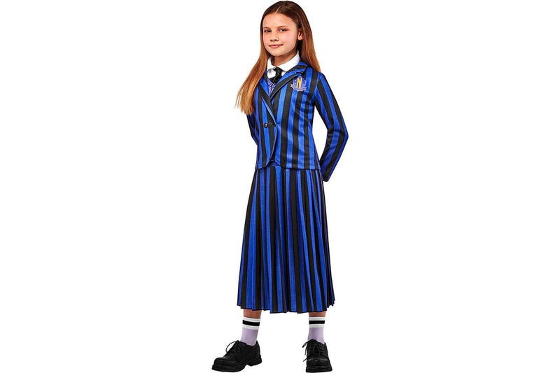 Wednesday (2023): Nevermore Academy - Blue Costume (Size: 8-10)