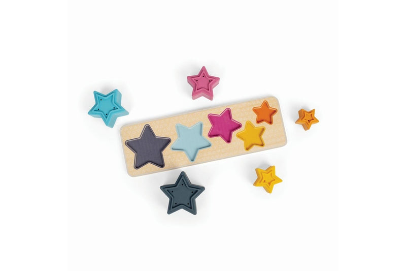 6pc Bigjigs Toys Shooting Star Sorter Kids Children Wooden Sensory Toy 12m+