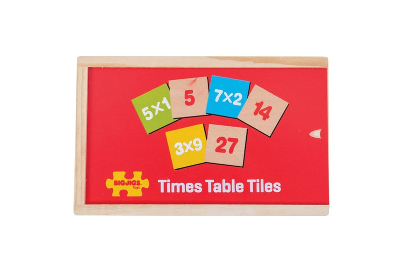 81pc Bigjigs Toys Wood Multiplication Times Table w Box Kids Educational Toy 3+