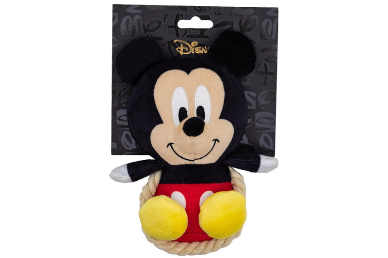 Disney: Squeaker Plush with Rope Dog Toy - Mickey Mouse