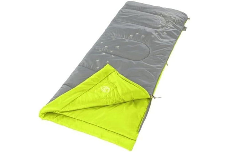 Coleman Sleeping Bag Kids Fyrefly Illumibug Gren 7C Rate Outdoor Hiking Camping