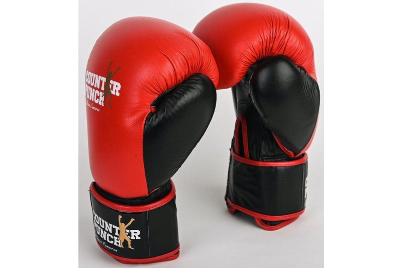 Counterpunch Premium Leather Boxing Gloves - Red - 10oz