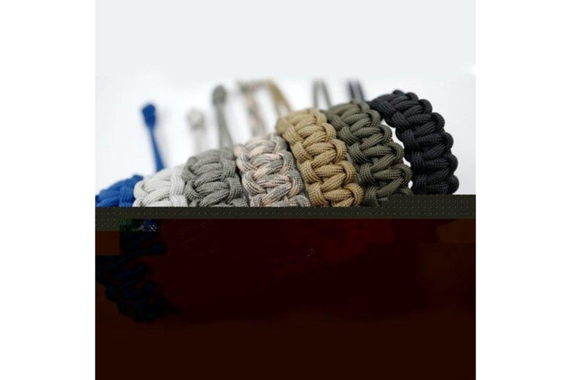 Adjustable Survival Emergency 550 Paracord Bracelet Parachute Cord For Camping Hiking Dark Grey Paracords