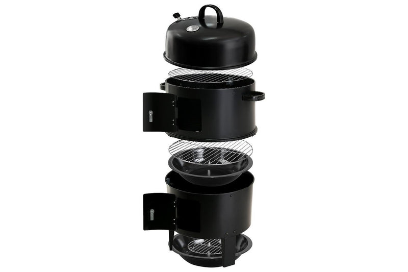 Grillz 3-In-1 BBQ Grill Charcoal Smoker